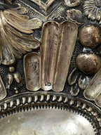 Cesta Fruteira Antiga em Prata portuguesa Contrastada Águia