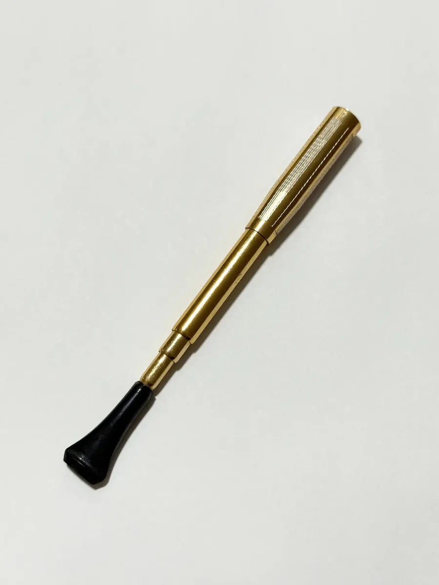 Limpador De Cachimbo Antigo Retrátil Metal Dourado