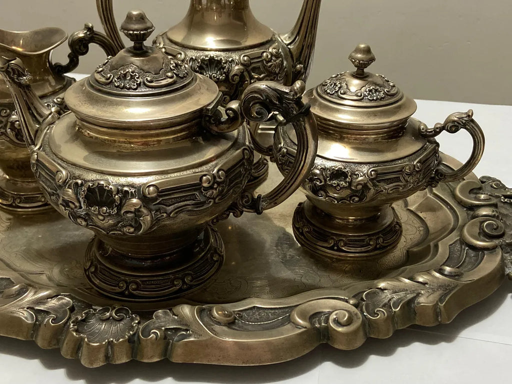 Baixela Portuguesa Prata 833 Estilo D. João V Chá E Café