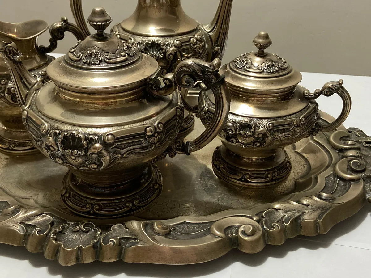 Baixela Portuguesa Prata 833 Estilo D. João V Chá E Café