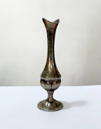 Vaso Miniatura Antigo Em Metal Prateado 15cm