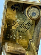 Isqueiro Antigo Colibri John Sterling Dourado Original
