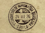 Envelope Antigo 1 Primeiro Congresso Numismática Brasil 1936