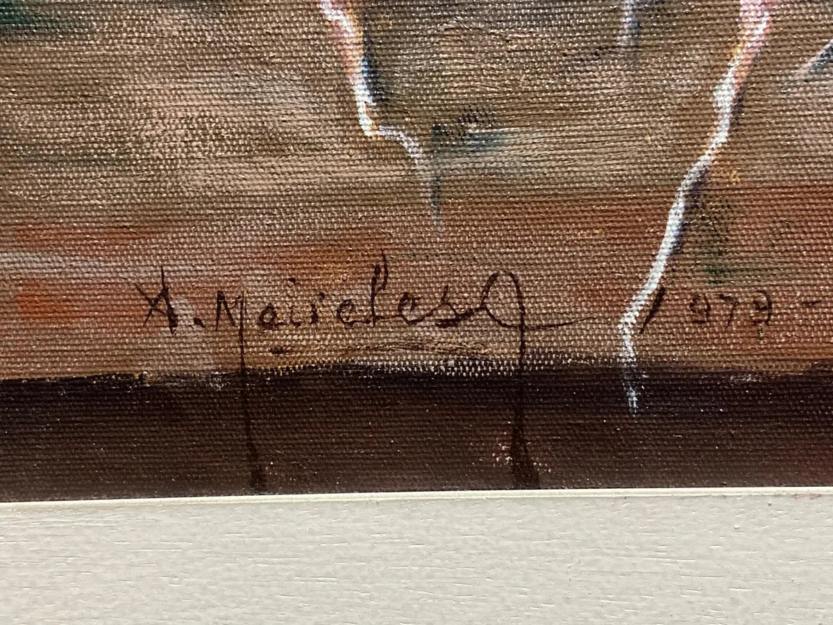 A. Meireles - Quadro Antigo Ost Natureza Morta com Peixes E Legumes