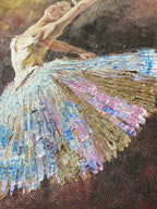 Quadro Bailarina Clássica Russa - Pintura A Óleo Antiga