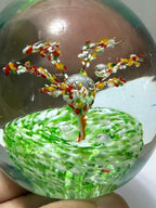 Peso De Papel Murano Árvore Colorida Em Vidro