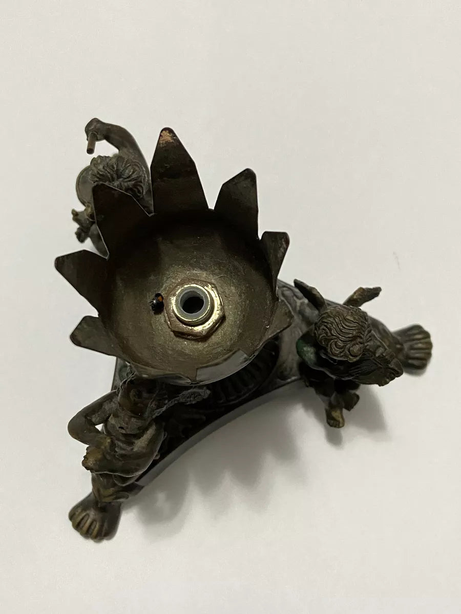 Antiga Luminária Escultura Anjos Músical