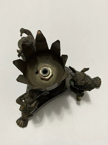 Antiga Luminária Escultura Anjos Músical