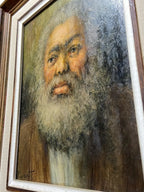 P. Licatti - Quadro Antigo Óleo S/ Placa - Retrato Masculino