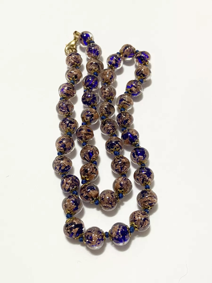 Colar Antigo Em Vidro Murano Glass Original Venezia Itália