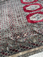 Tapete Bokhara Antigo De Lã Feito À Mão 350x250cm