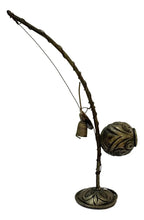 Escultura Antiga Berimbau Em Metal Com Sino 17cm