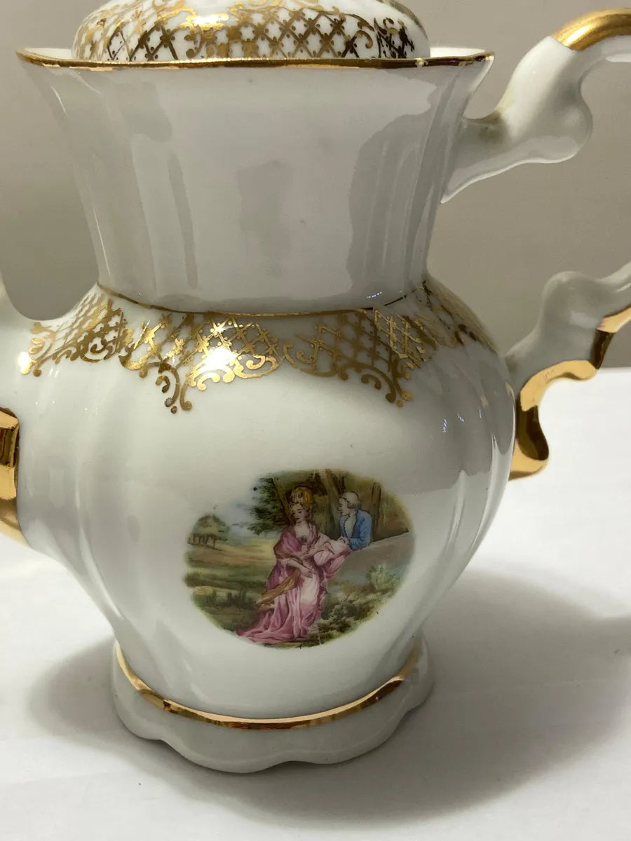 Antigo Bule E Leiteira Real Sp Brasil Dourados