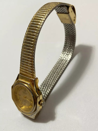 Relógio Antigo Suiço Mundial Quartz Swiss 200m Movt Dourado Dourado