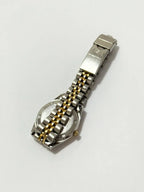 Relógio Antigo Dumont Saab Quartz Bicolor Banhado A Ouro