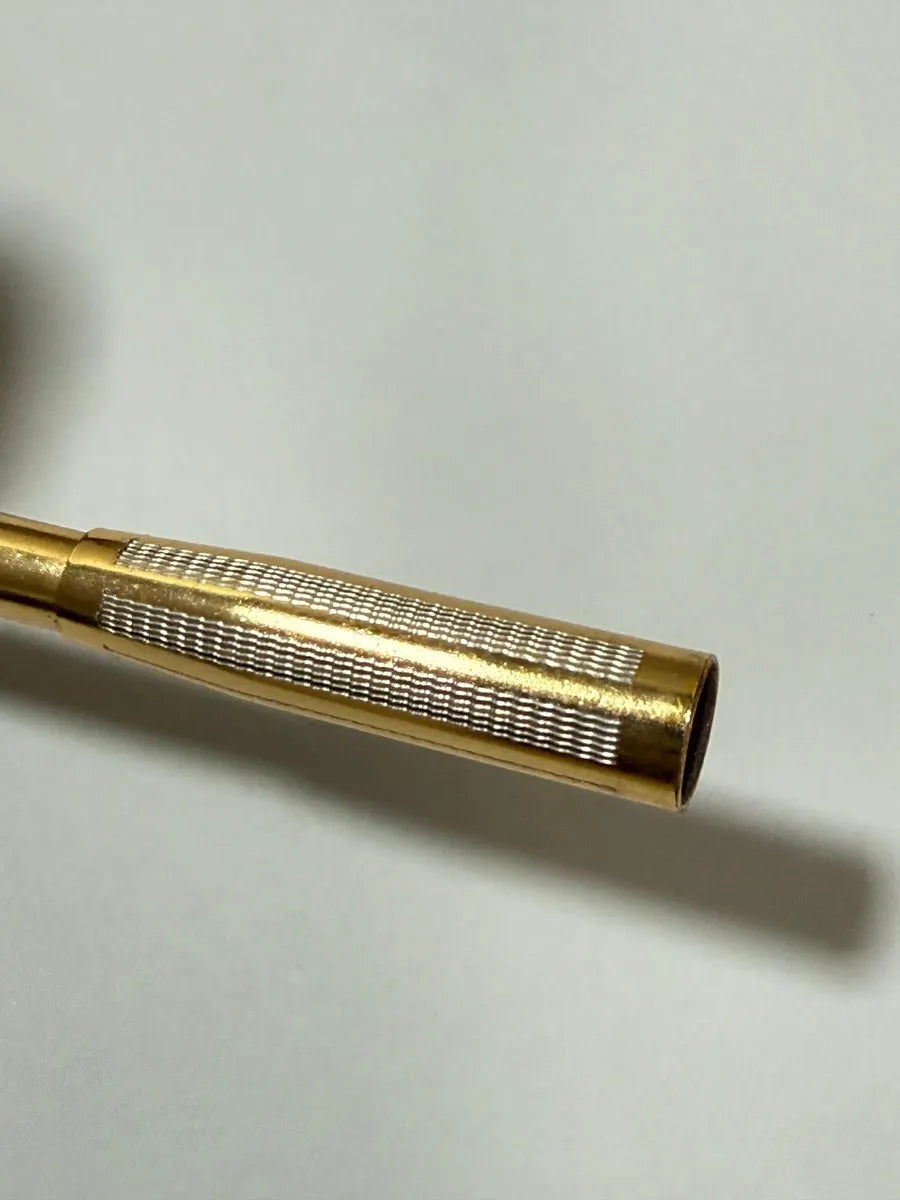 Limpador De Cachimbo Antigo Retrátil Metal Dourado
