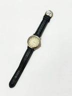 Relógio Antigo Quartz Japan Movt Aço Couro