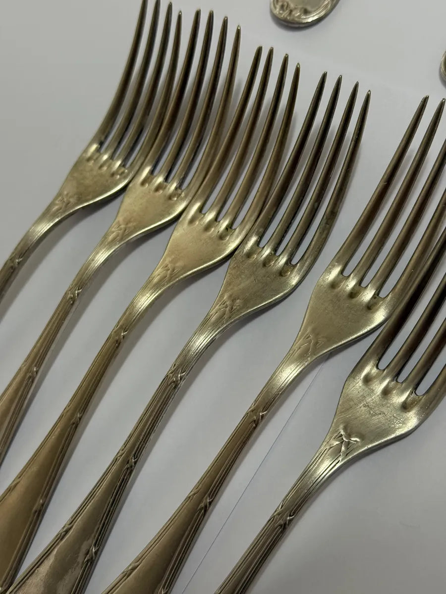 Faqueiro Antigo Fracalanza Modelo Lacinho 35 Peças Prateado