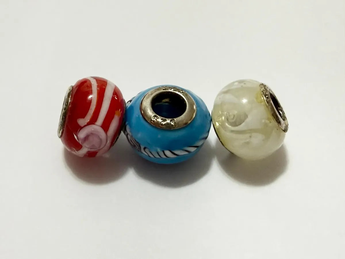Berloques Murano E Prata 925 Cores E Detalhes - 3uni N3