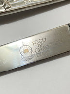 Faca Gaúcha Fogo De Chão Com Bainha Decorada Cor Prata Prateado