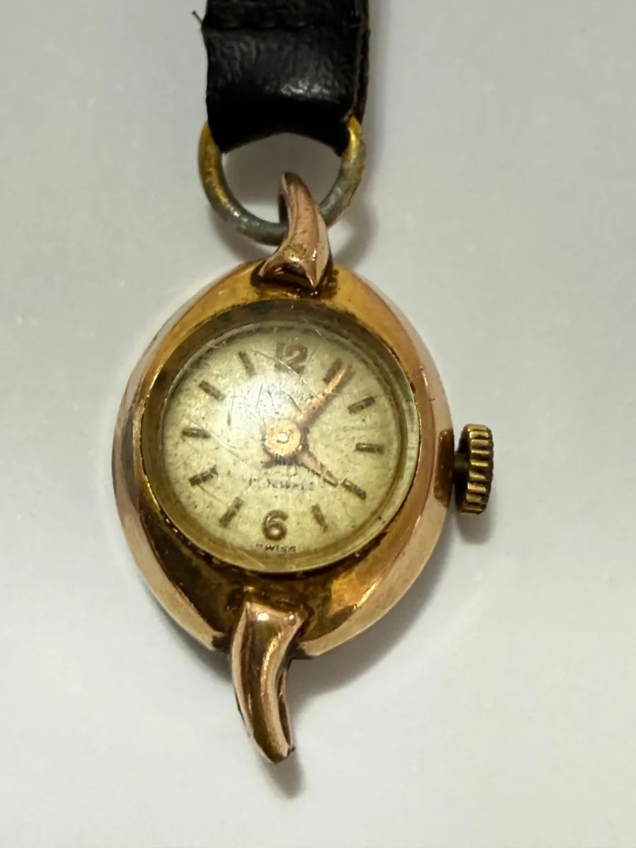 Relógio Antigo Tressa Swiss 17 Jewels Dourado
