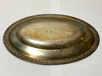 Antiga Travessa Oval Metal Prateado 27x18,5cm