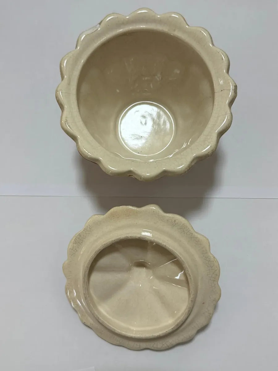Bomboniere Antiga Ceramica Pintada a Mão C.A.S.P. Craquele