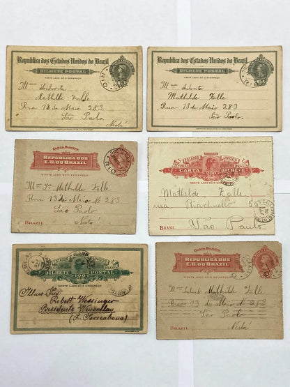 Bilhetes Postais Antigos República Do Brasil (lote)
