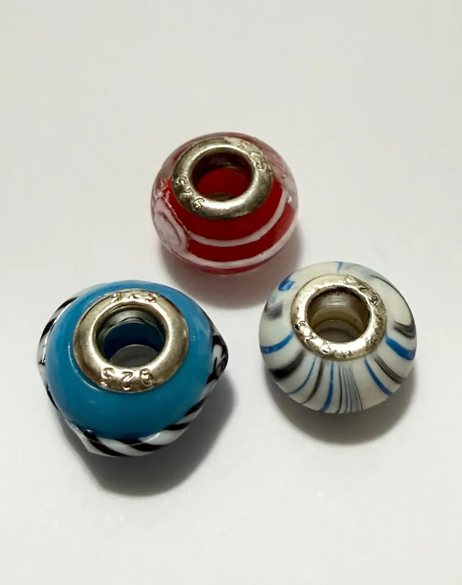 Berloques Murano E Prata 925 Cores E Detalhes - 3uni N5
