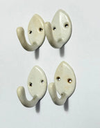 Kit 4 Ganchos Cabides Antigos De Parede Em Metal Esmaltado Braco