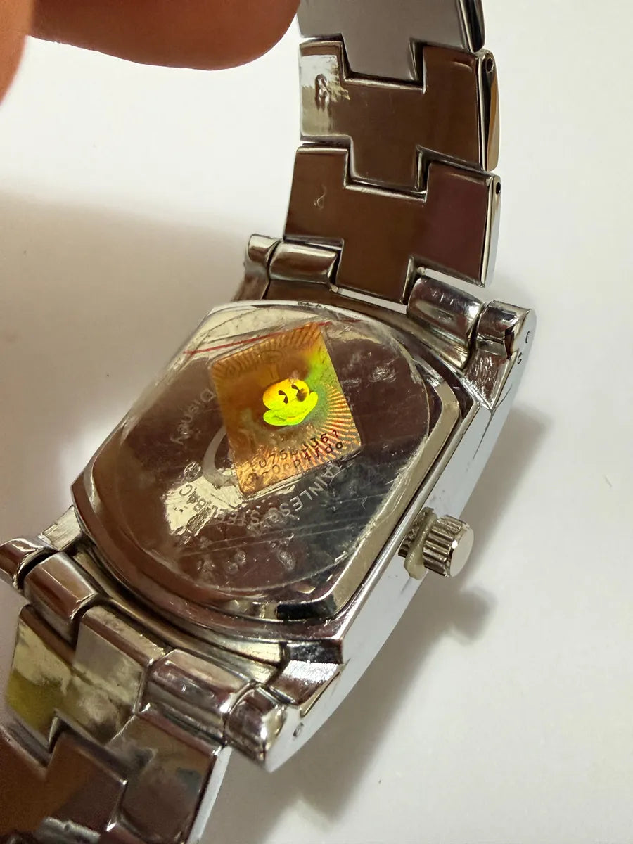 Relógio Disney Mickey Aço Cronógrafo Quartz Original Antigo