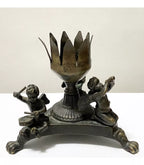 Antiga Luminária Escultura Anjos Músical