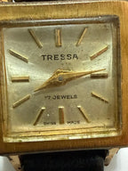 Relógio Antigo Suiço Tressa 17 Jewels Swiss Made Quadrado
