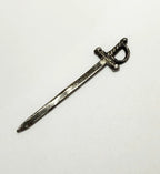 Mini Espada Decorativa Antiga Prata 5,5cm