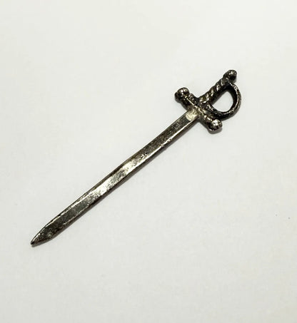 Mini Espada Decorativa Antiga Prata 5,5cm