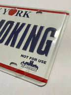 Placa Antiga Decorativa New York No Smoking Metal