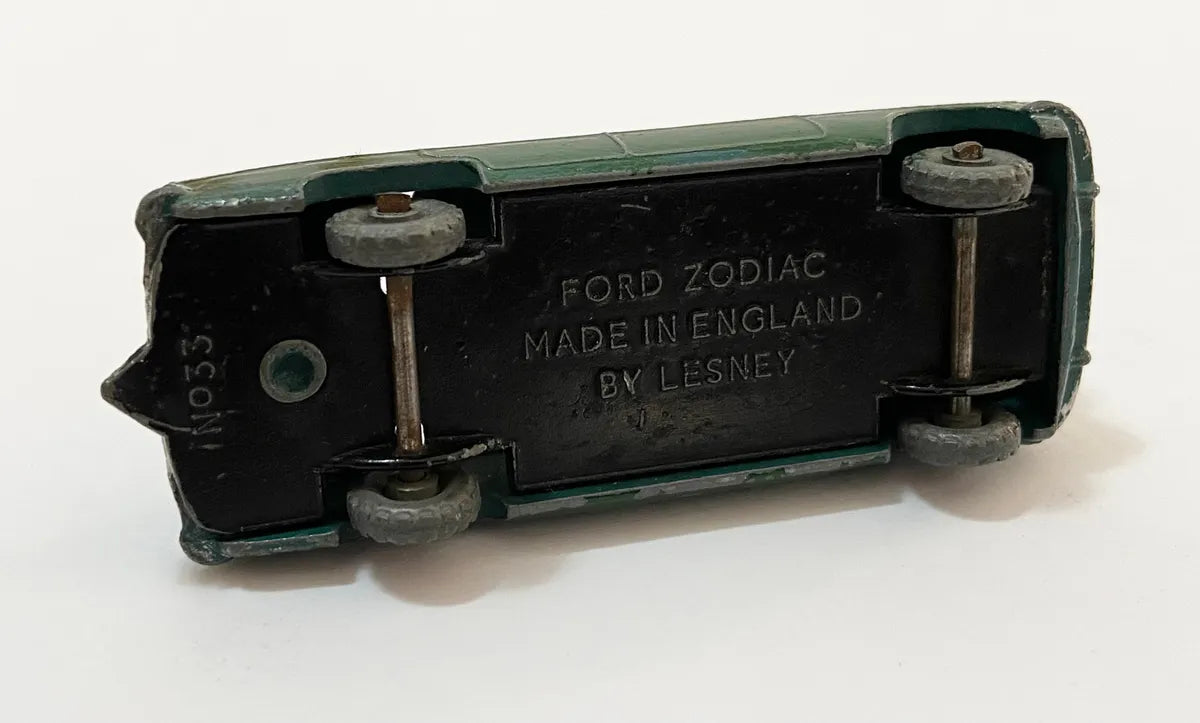 Rara Miniatura Lesney No.33 Ford Zodiac 1957 Verde