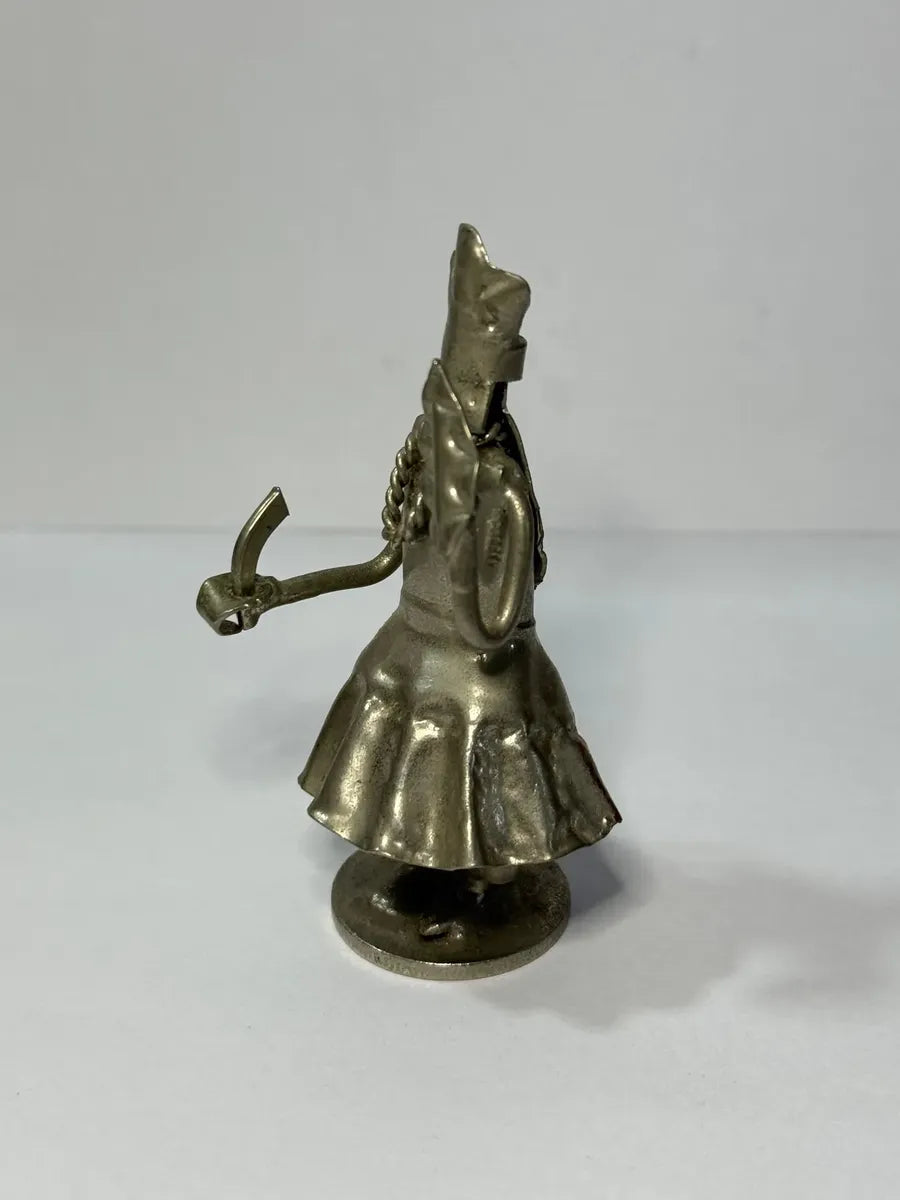 Escultura Antiga Figura Afro-brasileira Em Metal 2 Cruzeiros