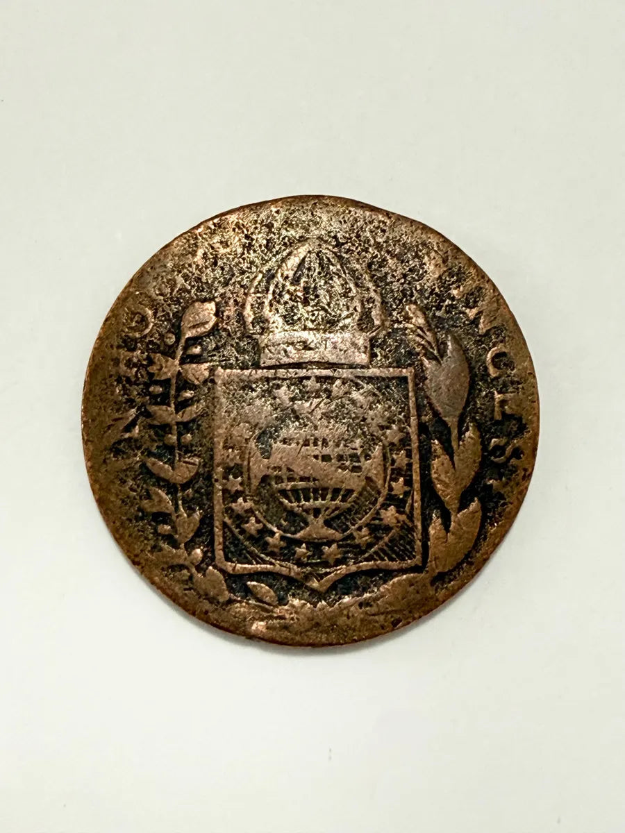 Moeda Antiga Brasil 80 Réis Império C/ Brasão