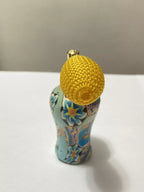 Perfumeiro Antigo Borrifador Em Vidro Decoração Floral