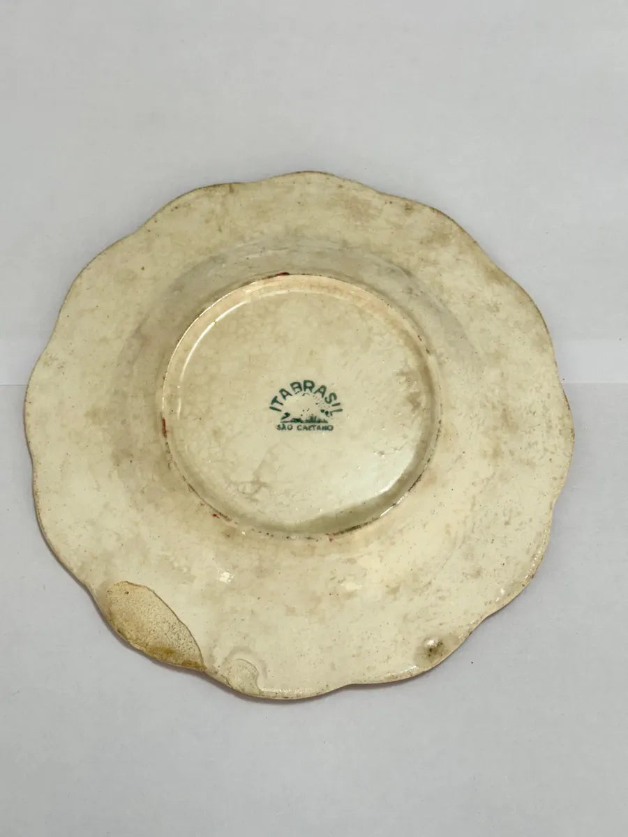 Prato Antigo Itabrasil São Caetano Faiança Floral 18cm