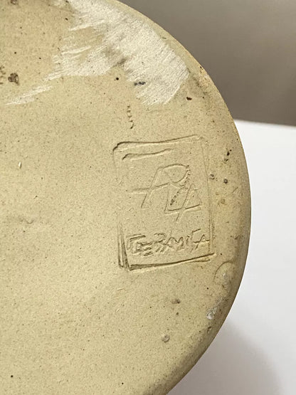 Vaso Antigo De Cerâmica Artesanal Rustico Esmaltado