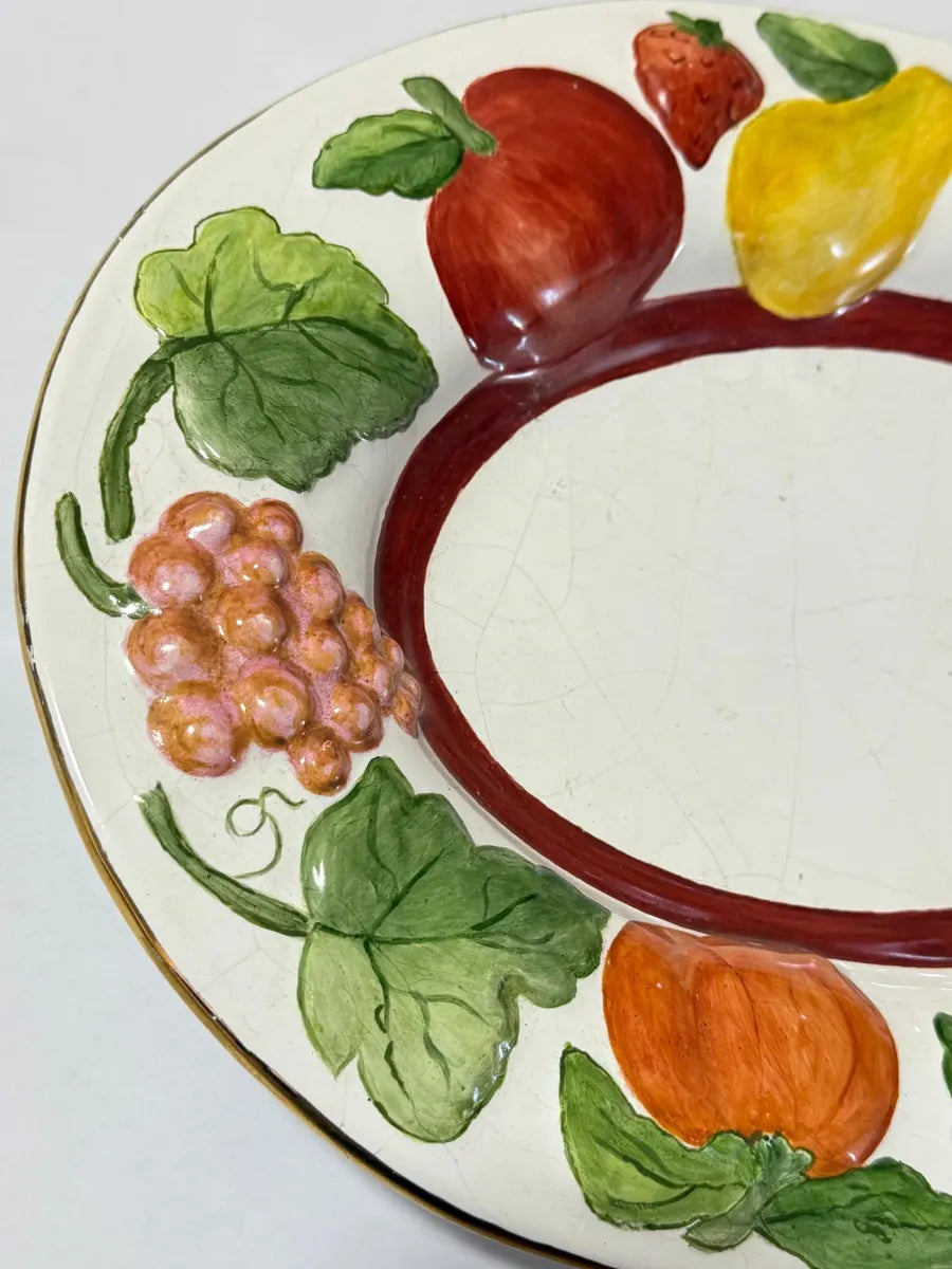 Travessa Cerâmica Pintada À Mão Assinada Jó Saddi - Frutas