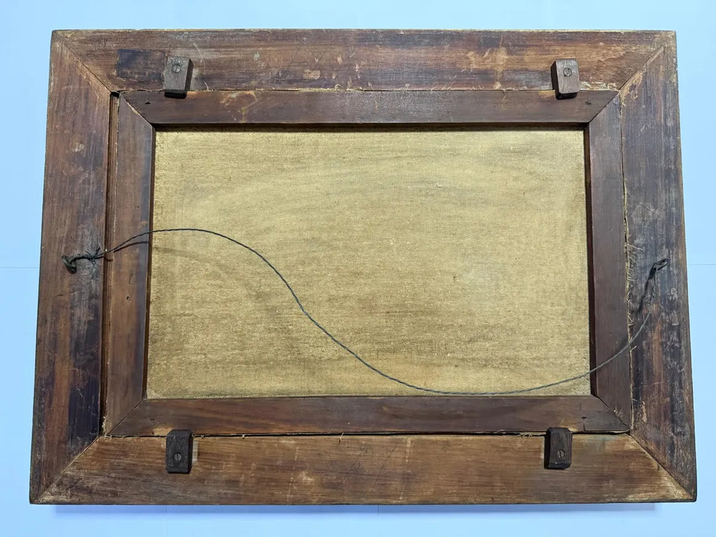 Quadro Antigo Pintura A Óleo Marinha Assinado Matteucci