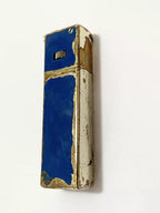 Isqueiro Antigo Azul E Dourado