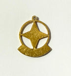 Pingente Antigo Estrela Brinquedos Estrela Em Metal Dourado