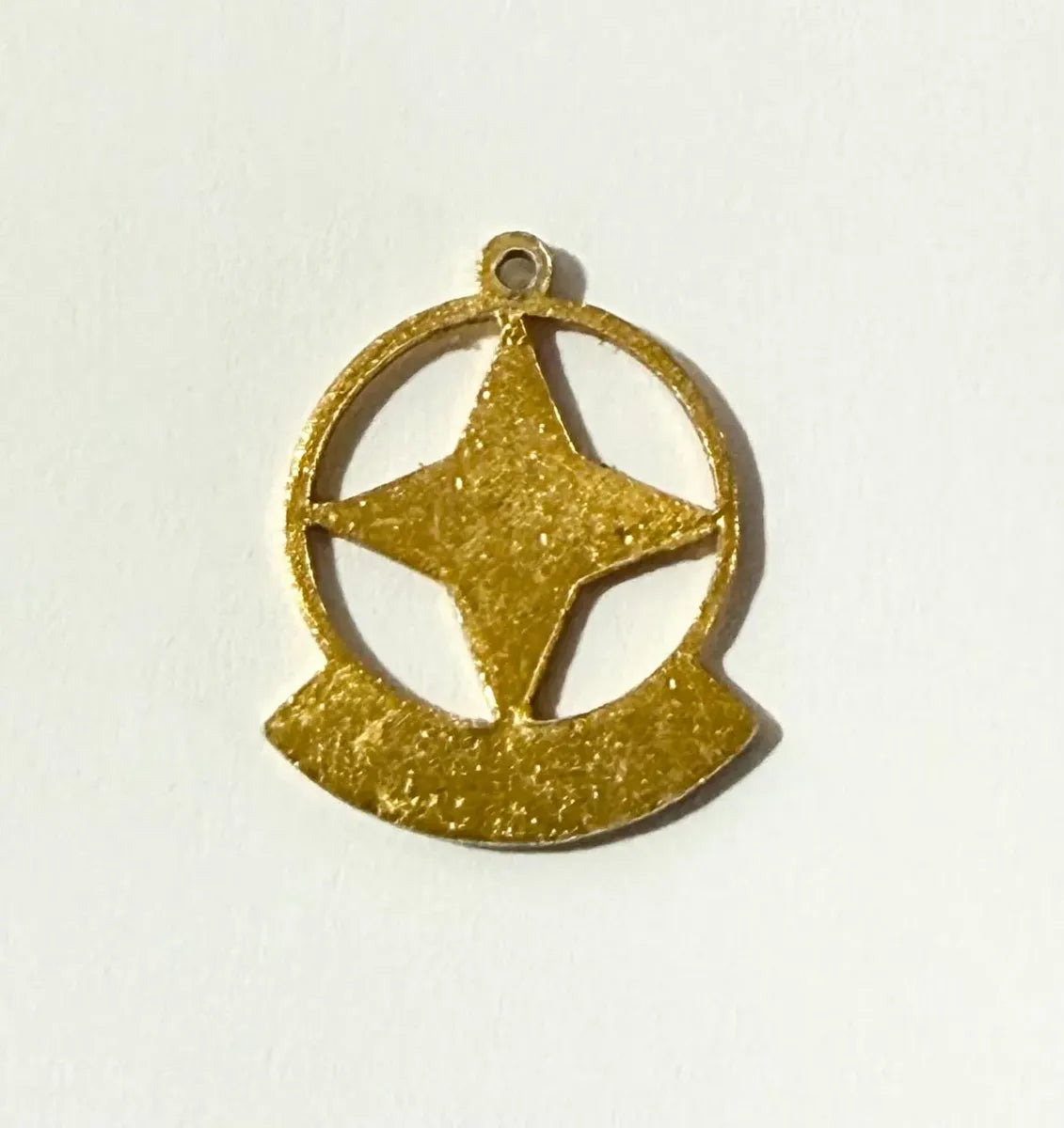 Pingente Antigo Estrela Brinquedos Estrela Em Metal Dourado