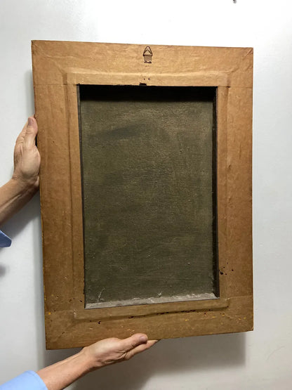 Quadro Pintura Cusquenha Antiga Virgem E Menino Jesus