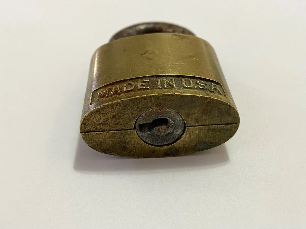 Cadeado Antigo Fraim 5-disc Cylinder - Made In Usa Dourado