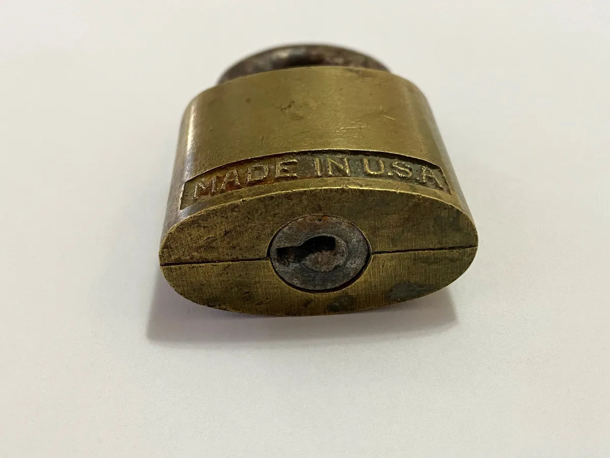 Cadeado Antigo Fraim 5-disc Cylinder - Made In Usa Dourado